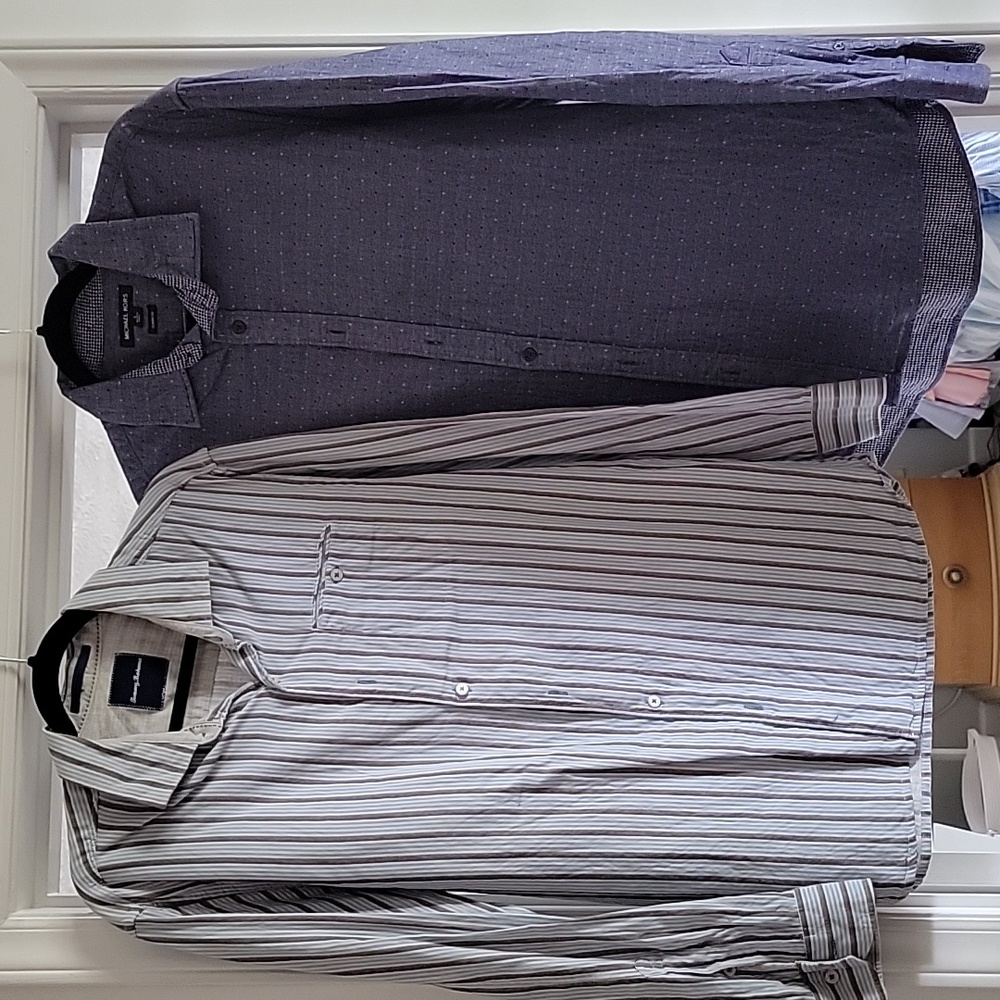 Mens button down shirts LG Tommy Bahama and Michael Kors